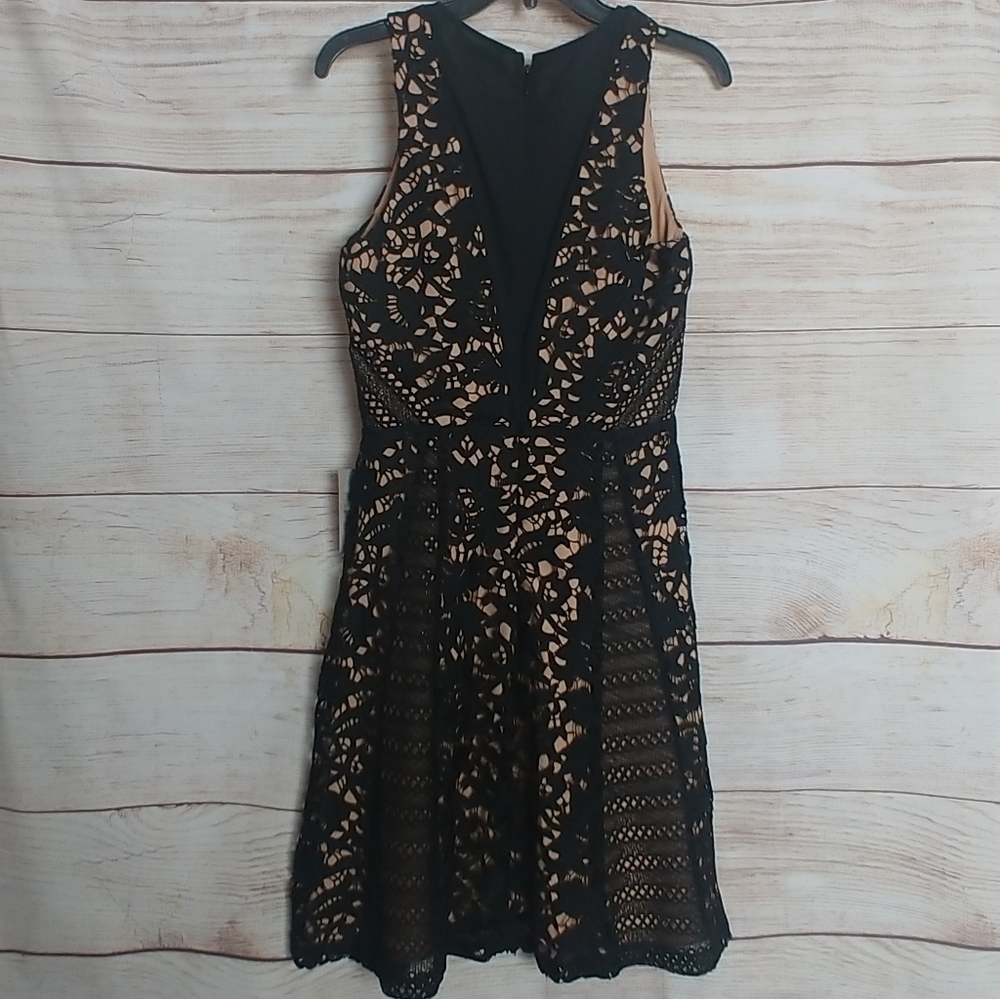 Chelsea28 black lace fit-and-flare dress Xs new - Picture 4 of 5